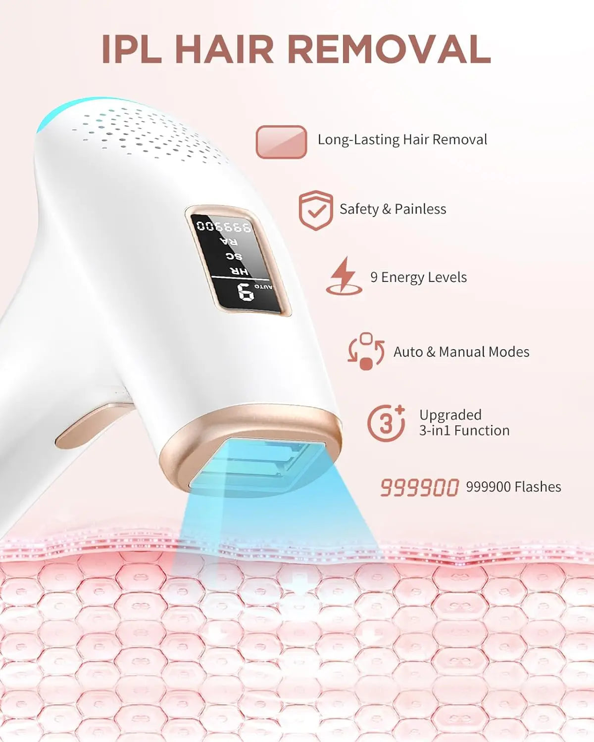 JOOYEE IPL Hair Removal Epilator for Face and Body