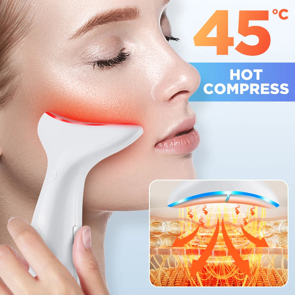 Hailicare LED EMS Neck Beauty Device Facial Lifting Massager