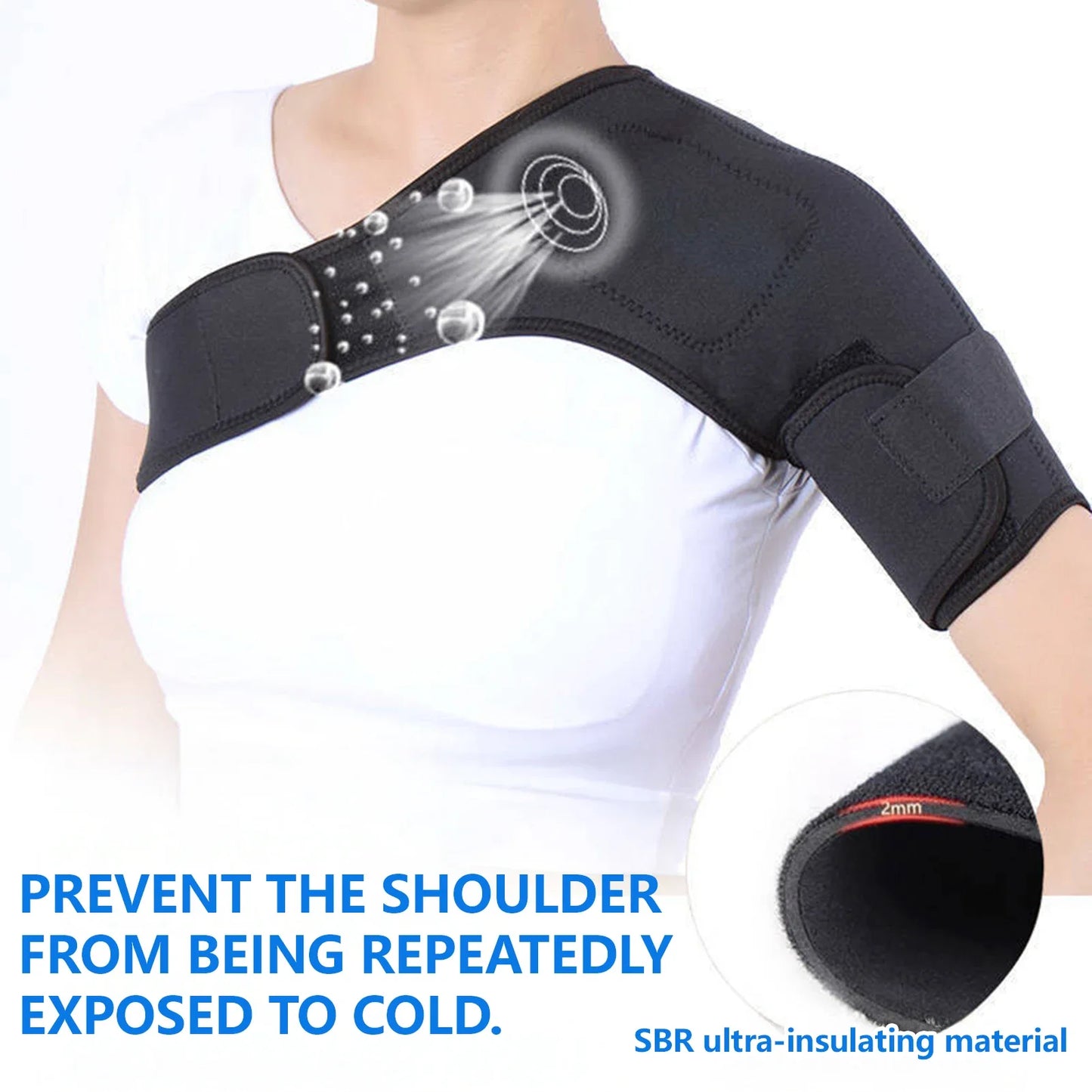 Self Heating Shoulder Strap Adjustable Thermal Support Cervical Pain