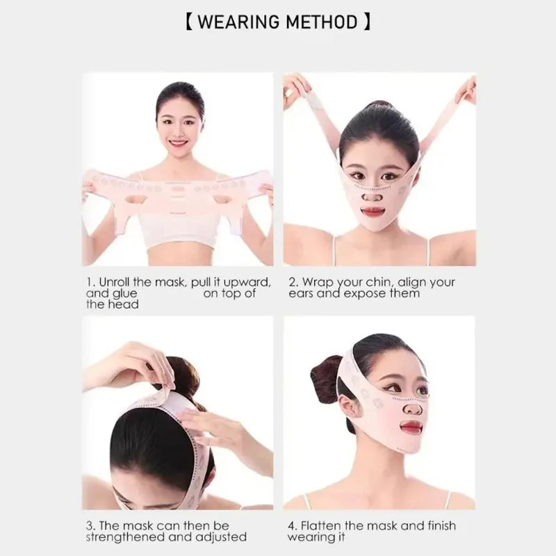 Reusable Adjustable Night Facial Wrap for Sleep Comfort and Contouring