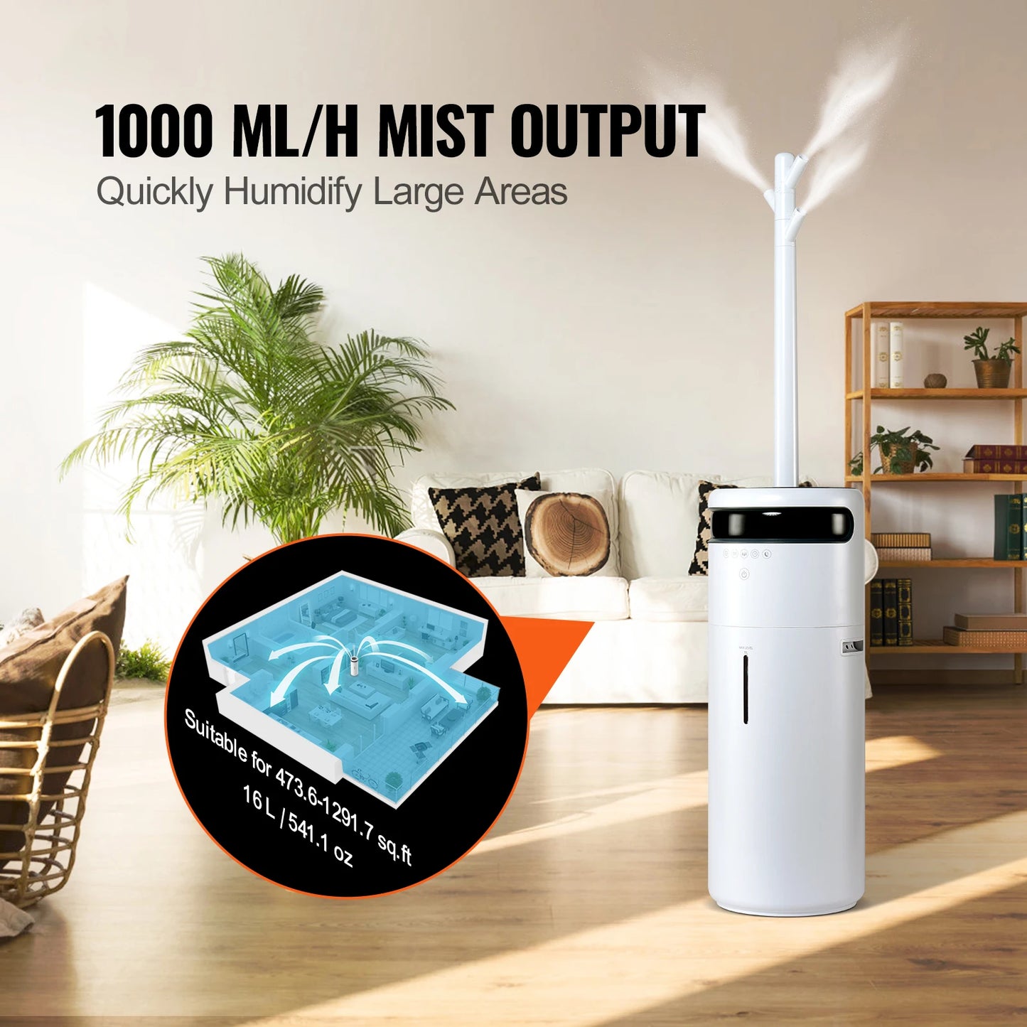 SucceBuy Ultrasonic Humidifier For Home And Whole House