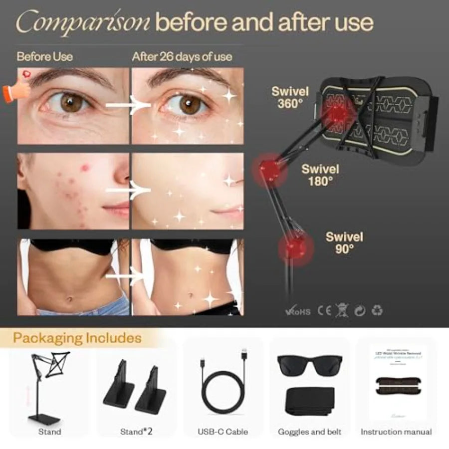 Red Light Therapy LED Mask 850nm Infrared Face And Body