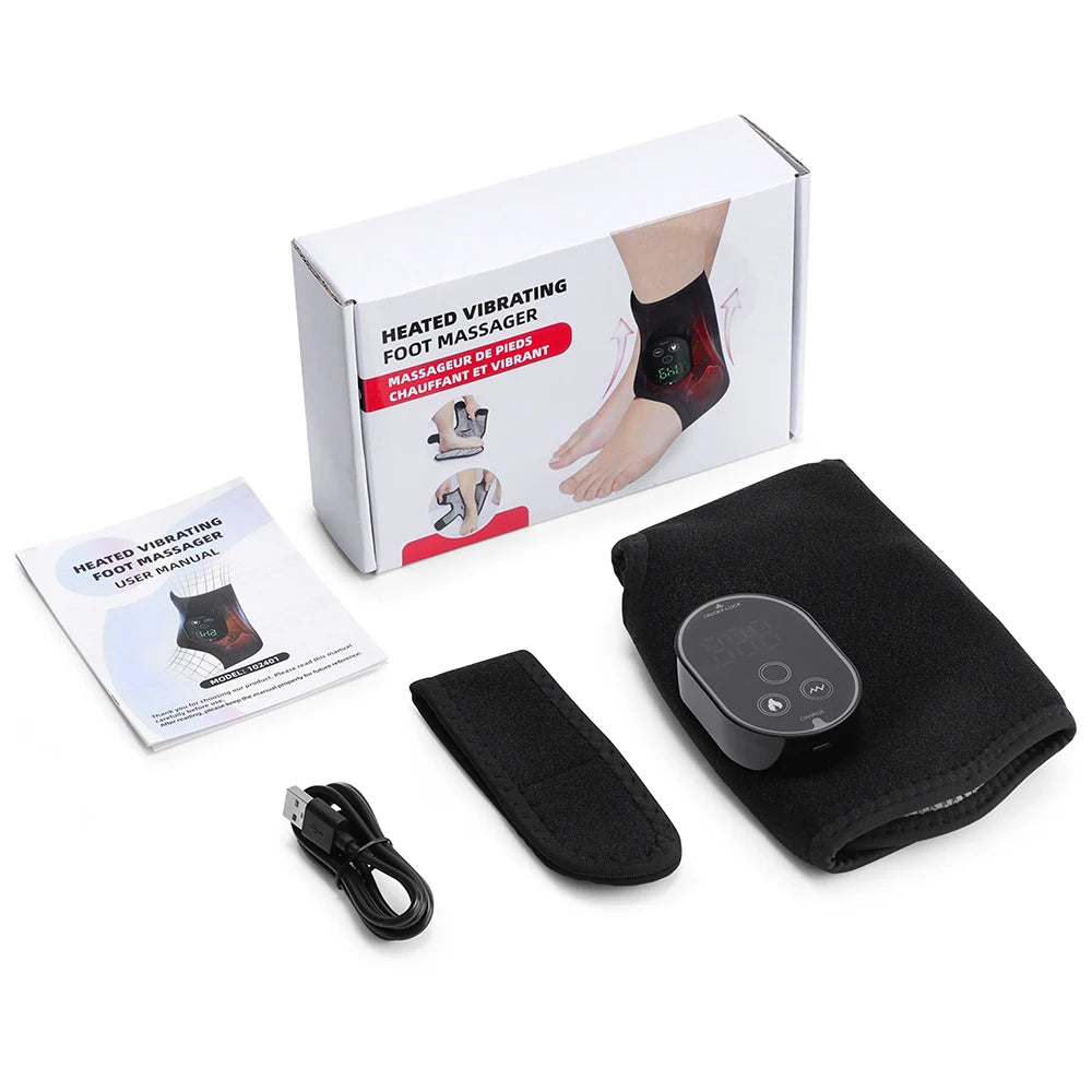 Hailicare Electric Foot Ankle Massager With Heating And Vibration