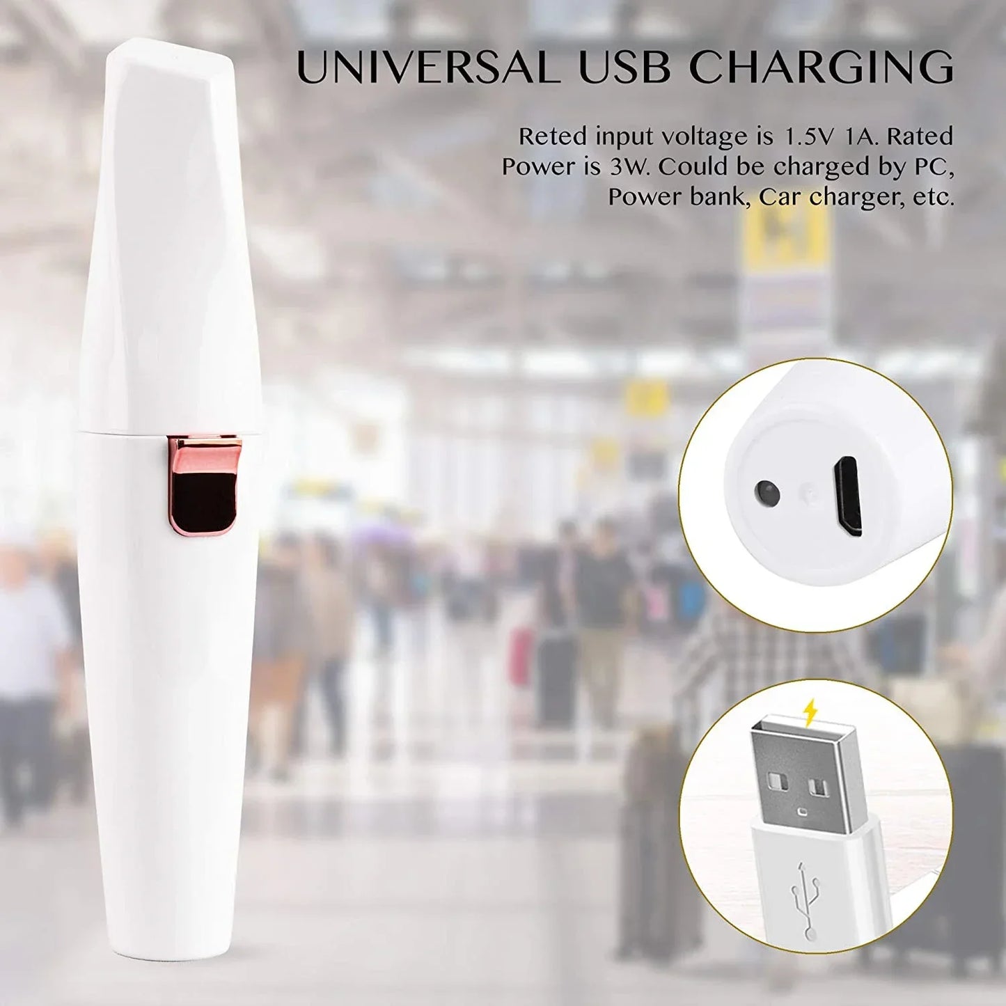 2 in 1 Rechargeable Eyebrow Trimmer LED Light Hair Remover