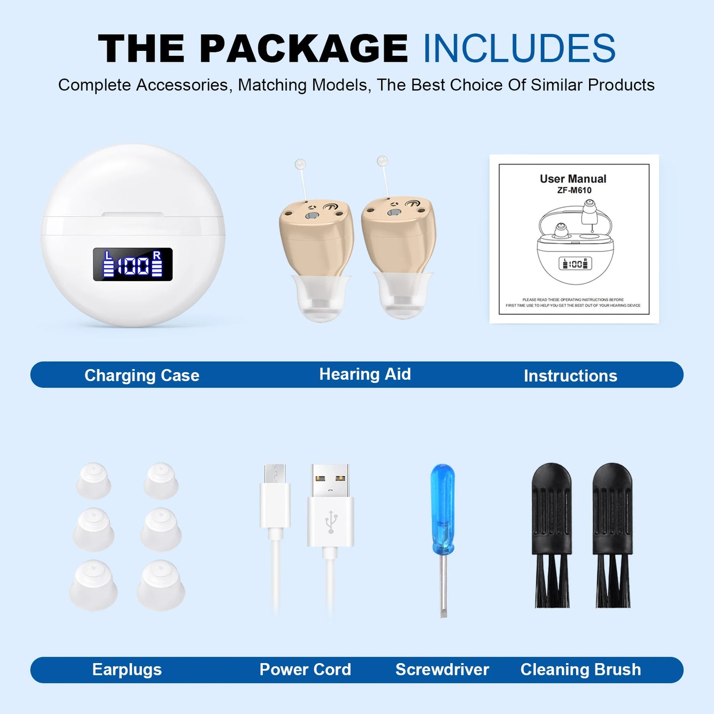 K&FCOPTEE In-Ear Hearing Amplifiers With Adjustable Volume