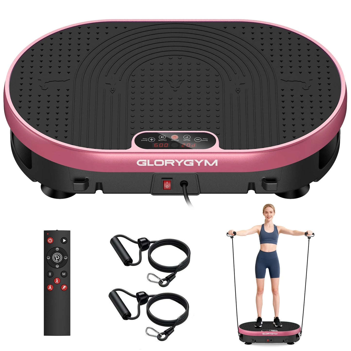 HTM Vibration Exercise Plate With Remote Control 120 Speed Levels
