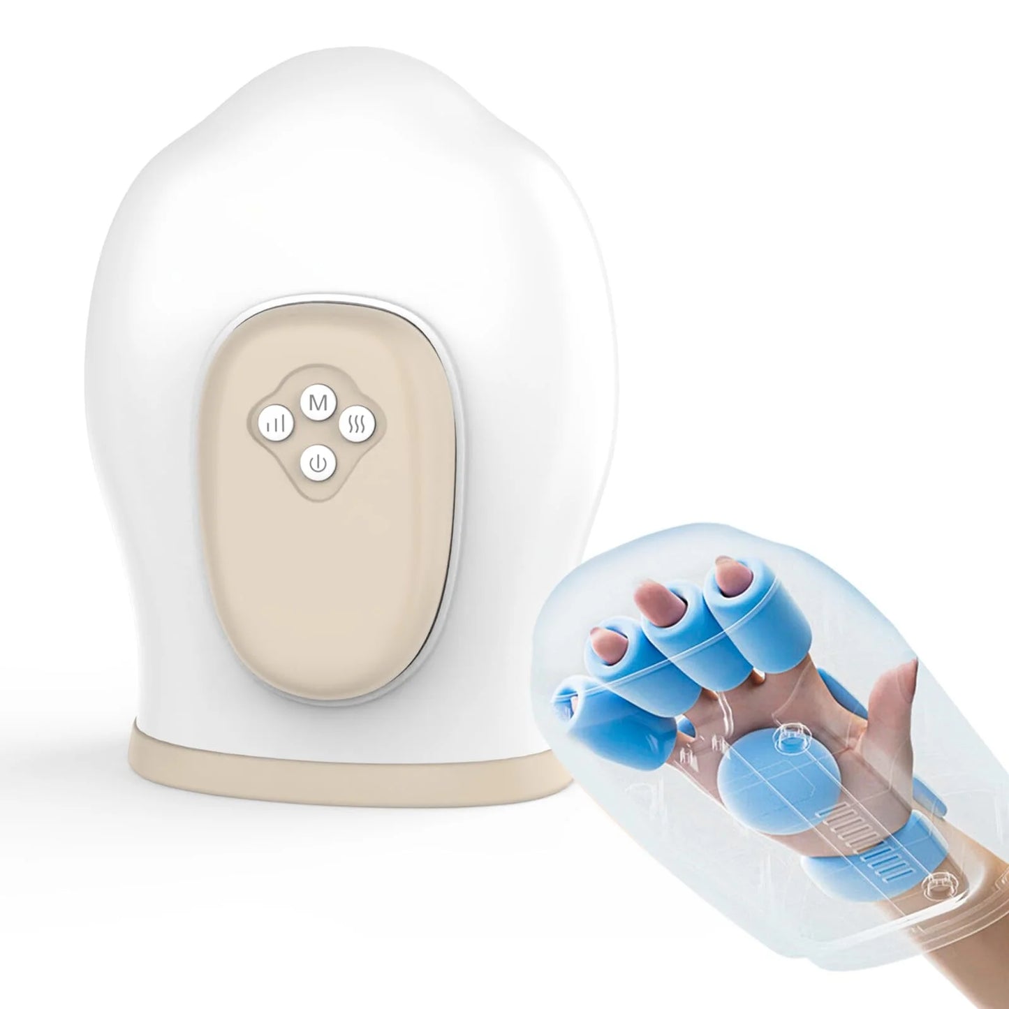 Jitesy 3D Hand Massager With Heat And Compression Cordless Rechargeable