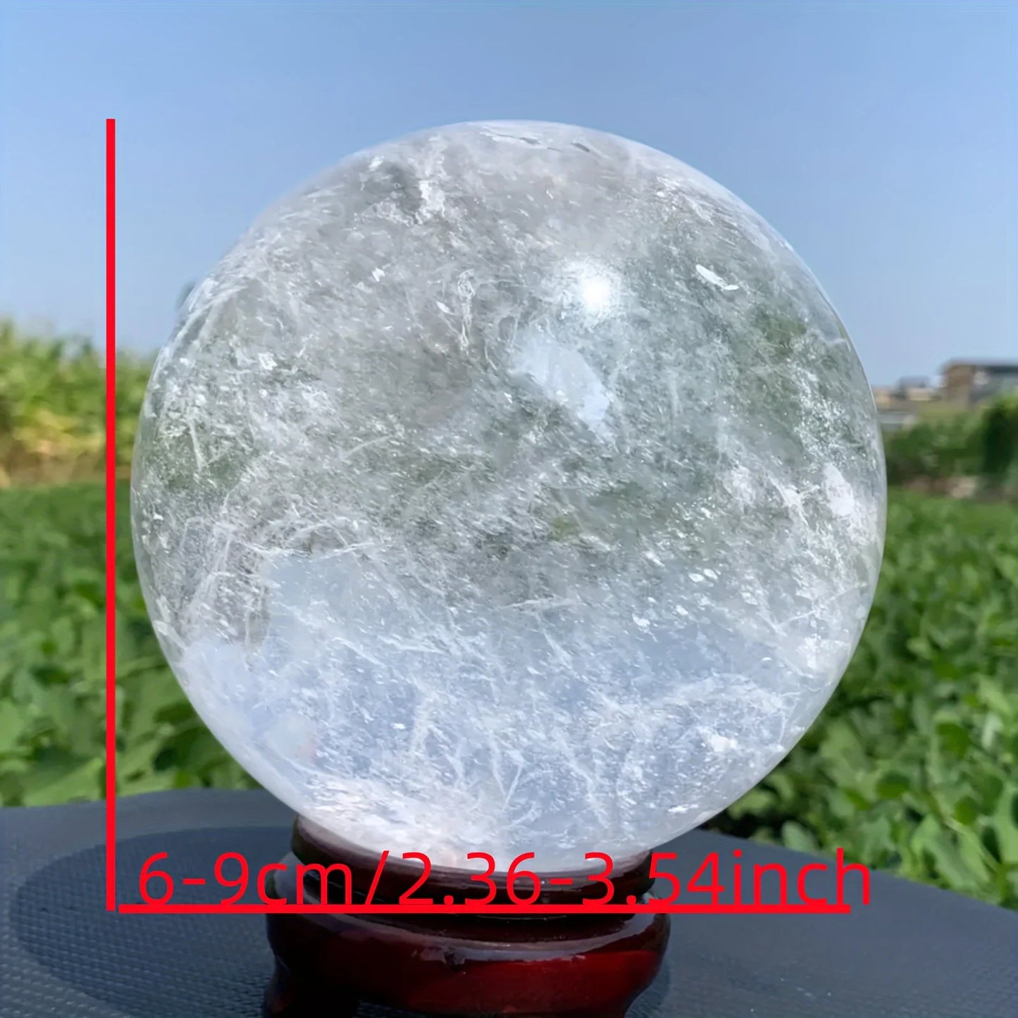 CrystalHola Clear Quartz Crystal Sphere Polished Ball For Home Decor Gift