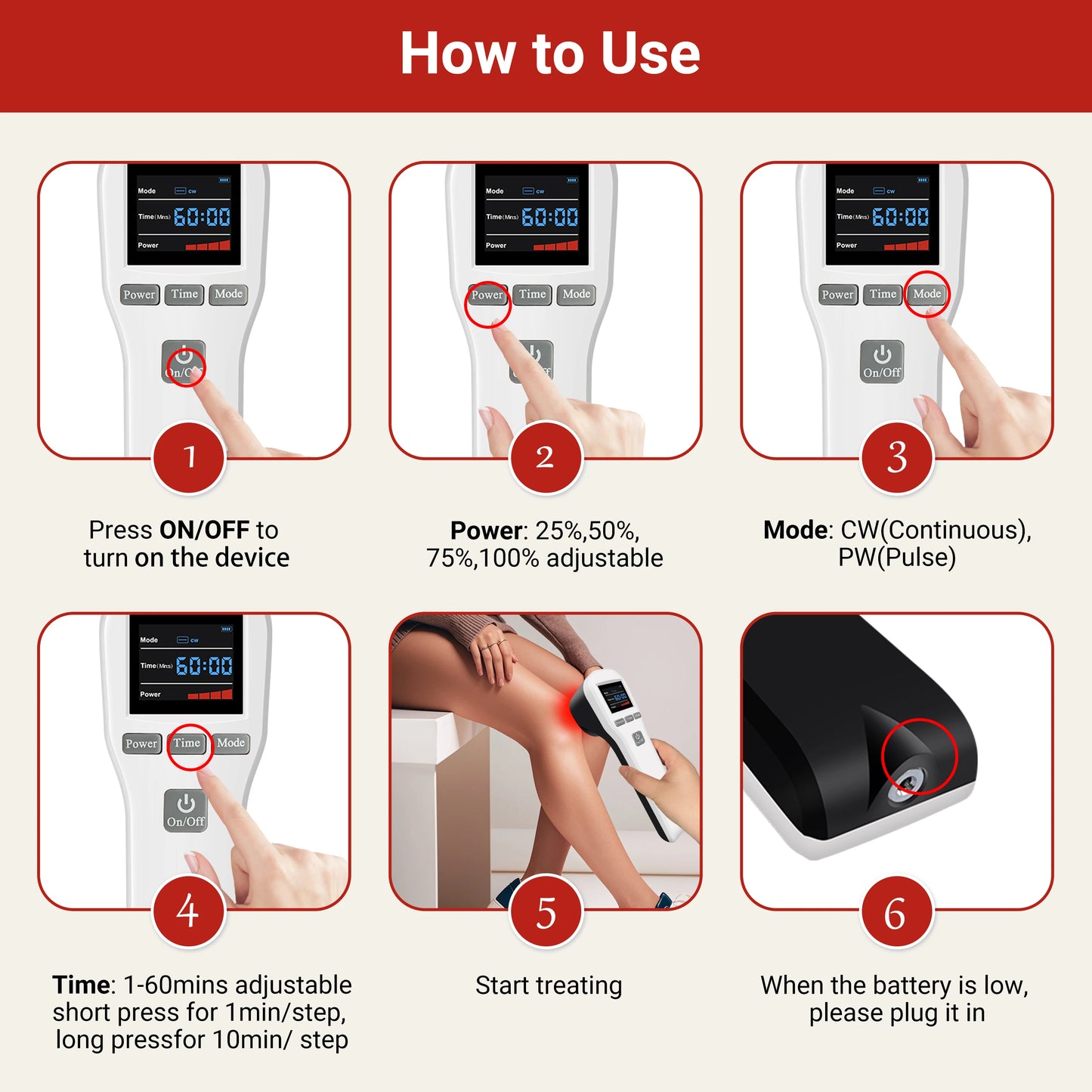 ZJKC Pain Relief Red Light Laser Therapy Machine For Recovery