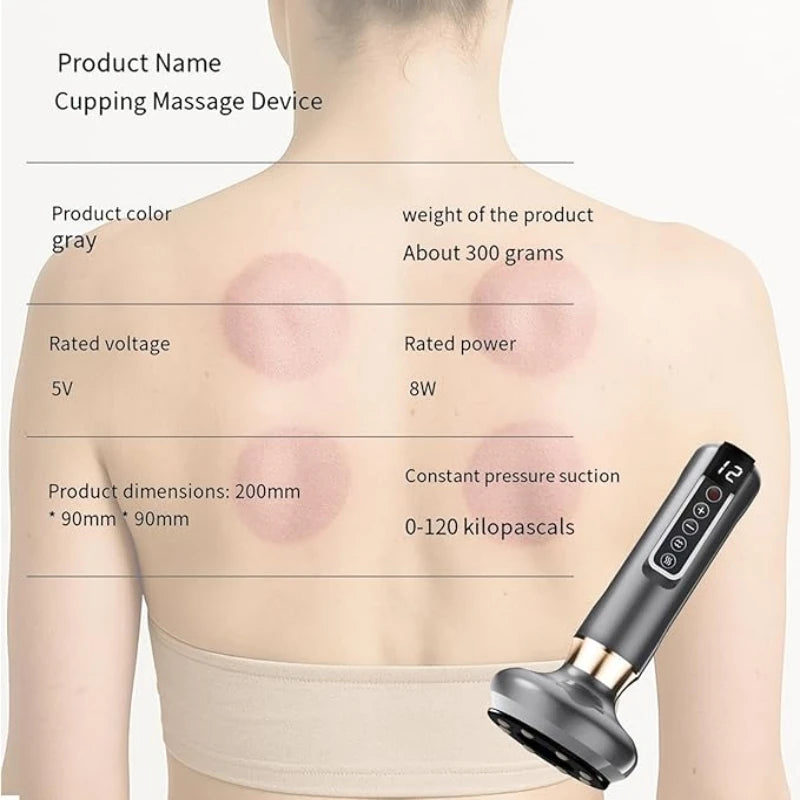 Full Body Cupping Scraping Massager USB Powered With 12 Intensity Levels