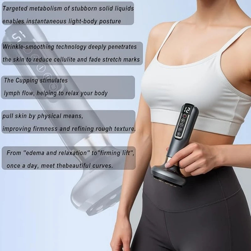 Full Body Cupping Scraping Massager USB Powered With 12 Intensity Levels