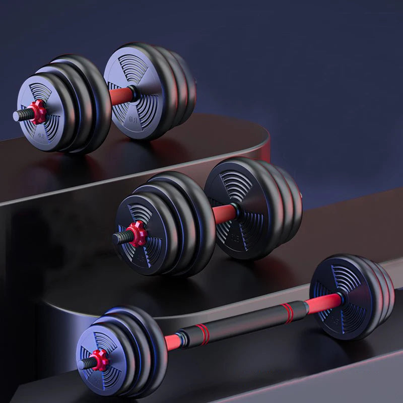 Adjustable Dumbbell Barbell Set 5 44 Lbs Anti Slip Grip
