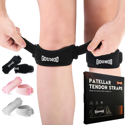 GOUNOD Patella Knee Straps Adjustable For Pain Relief And Support