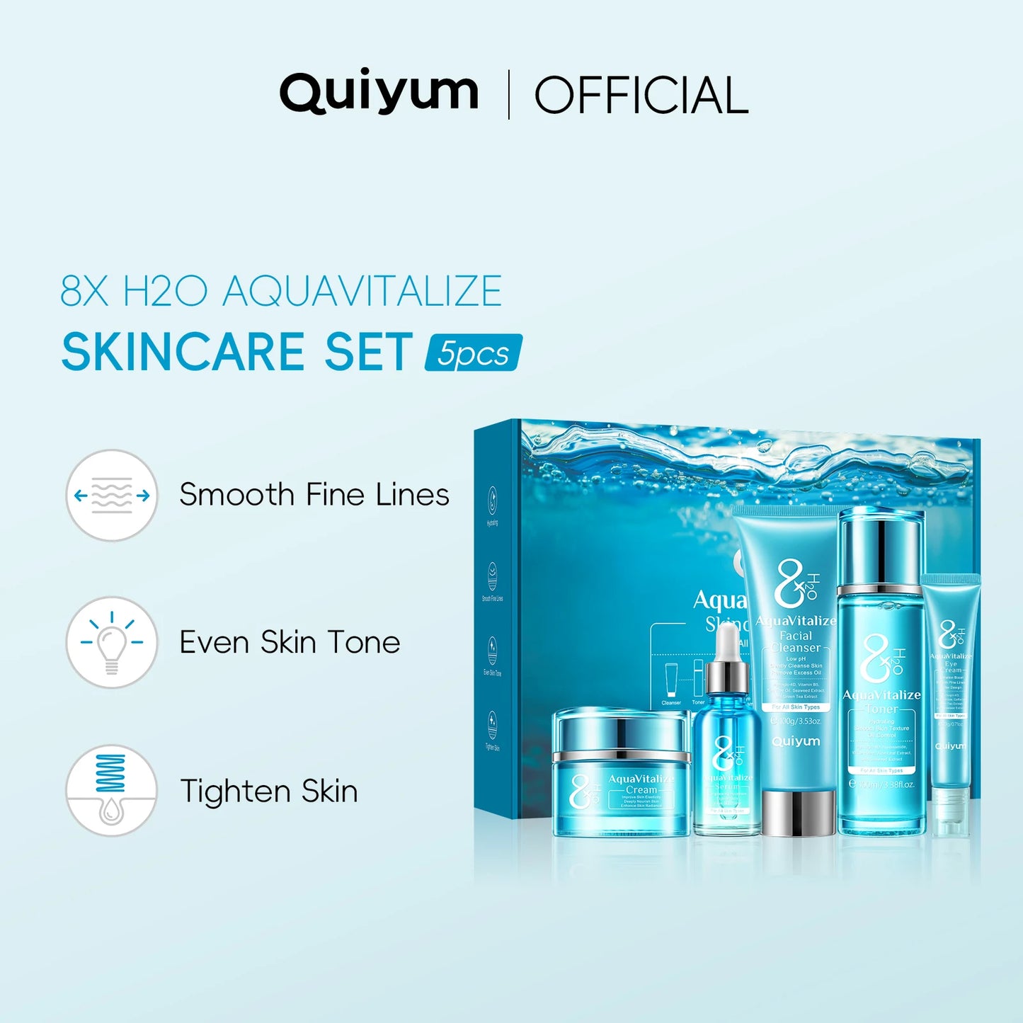 LAIKOU 8X H2O AquaVitalize Skincare Set 5PCS