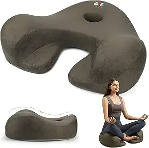 Ergonomic Memory Foam Meditation Cushion and Floor Pillow Set