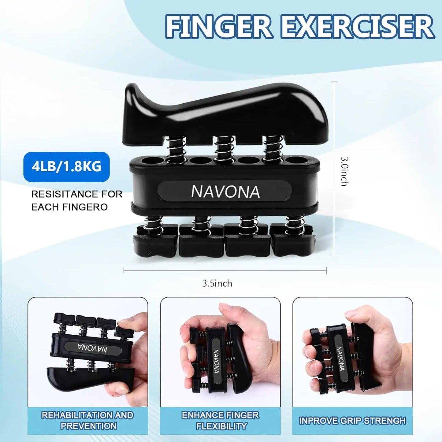Hand Grip Strengthener Kit For Forearm And Finger Exercises