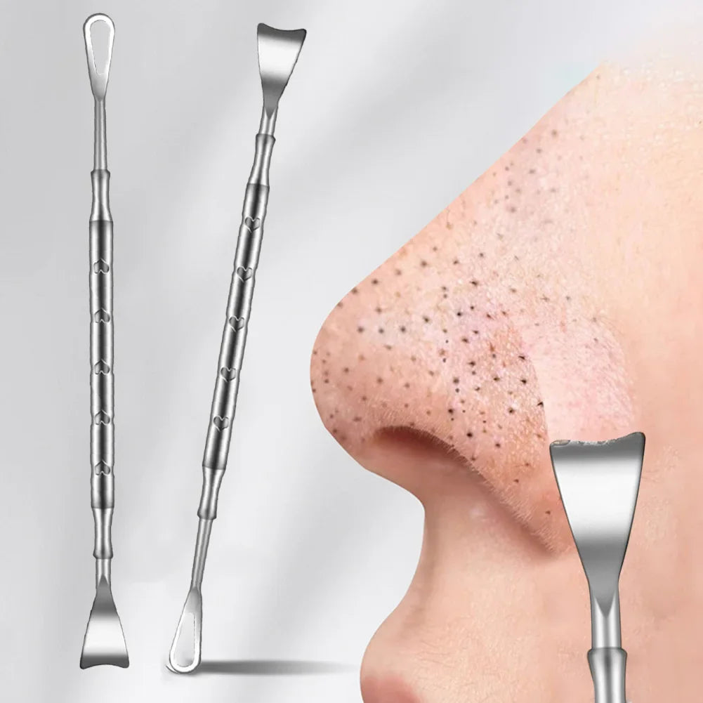 Double Head Stainless Steel Blackhead Remover Blemish Extractor Tool
