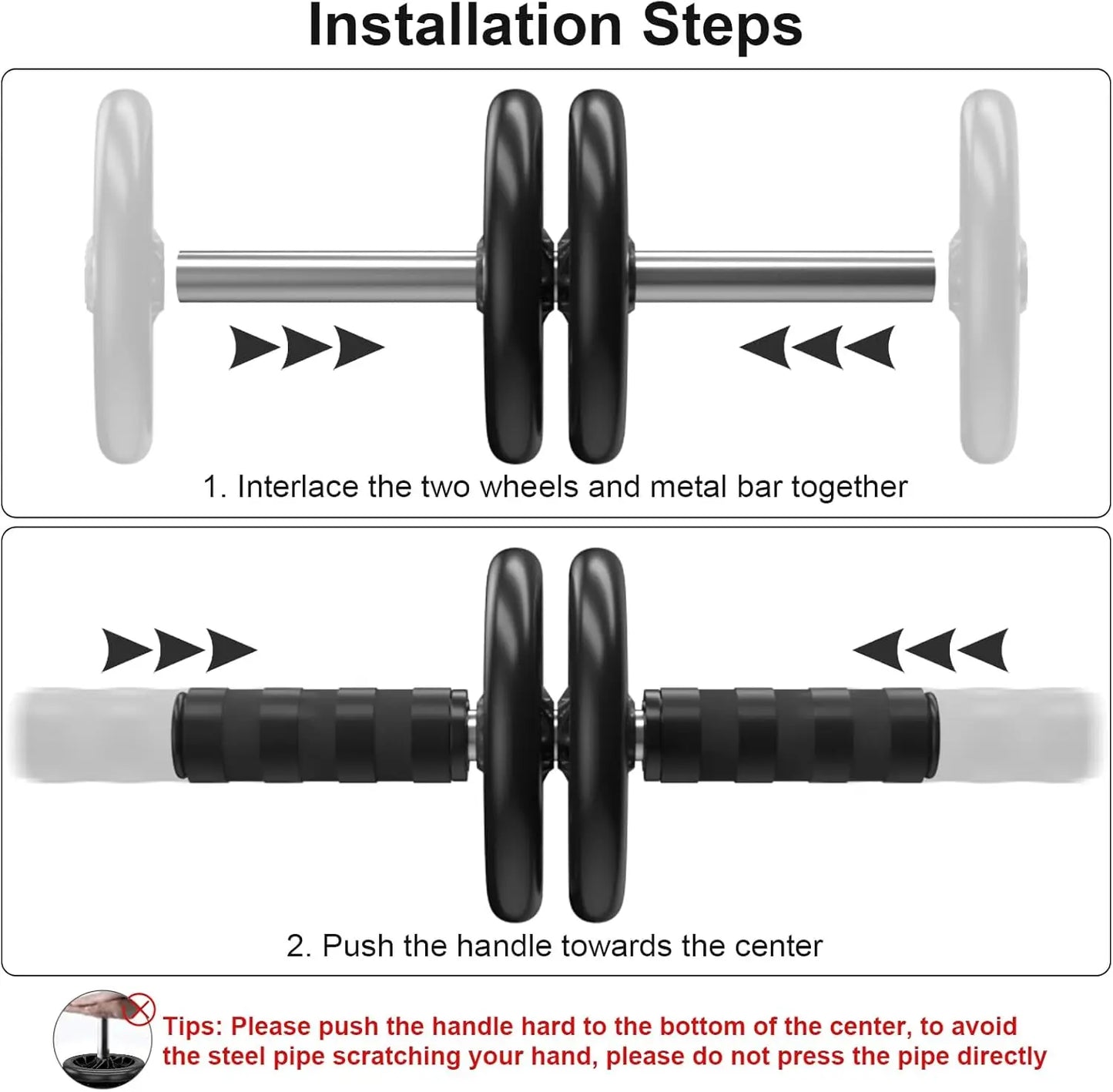 Dual Wheel Ab Roller For Core Strength And Abs Training