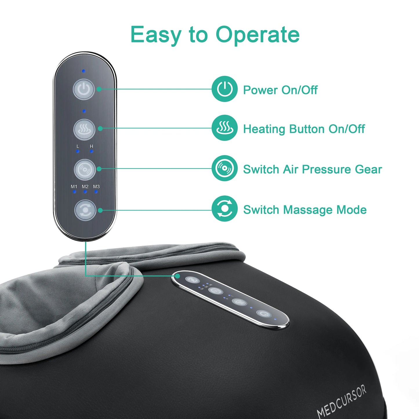 Medcursor Shiatsu Foot Massager With Heat For Muscle Relief