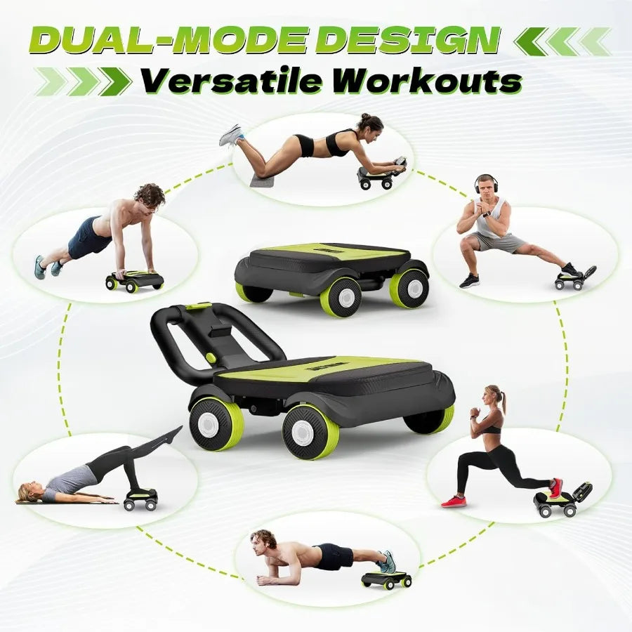 Ab Roller Wheel With Elbow Support For Core Workout