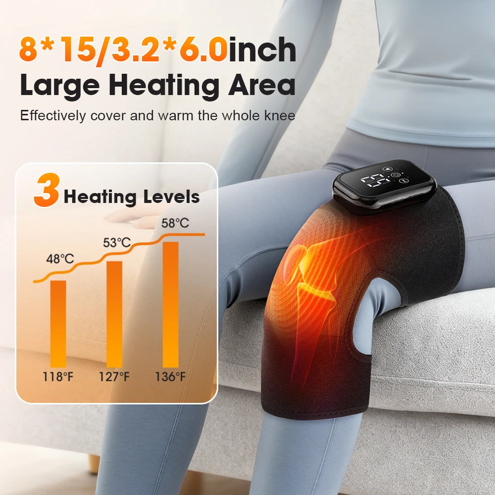 AFDEAL Electric Heated Knee Massage Pad for Joint Therapy