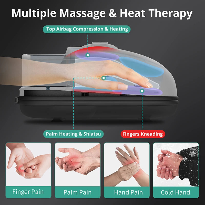 Medcursor Wireless Hand Massager With Air Compression Palm Acupoint Arthritis