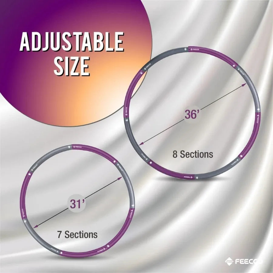 Weighted Fitness Hoop 8 Detachable Sections For Weight Loss