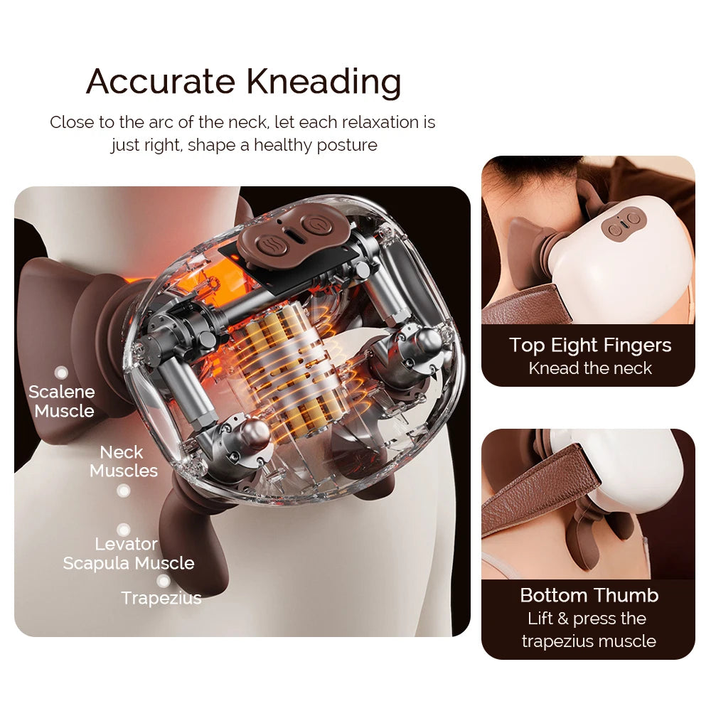 Foreverlily Bionic Pressure Neck Massager With Back And Shoulders