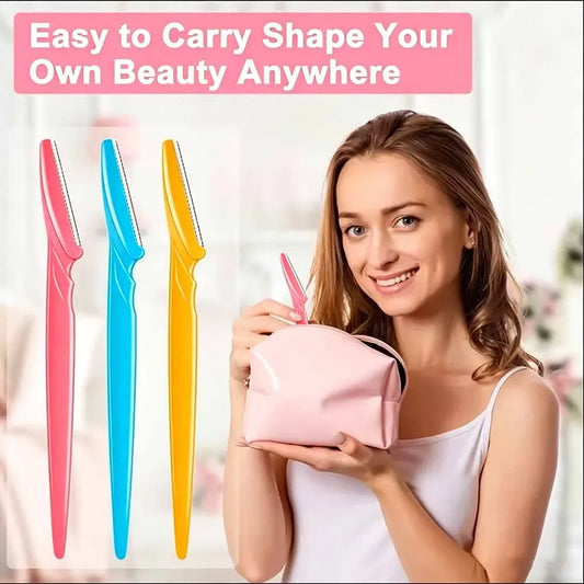 3 Piece Eyebrow Trimmer Set Safe Razor for Eyebrow Shaping