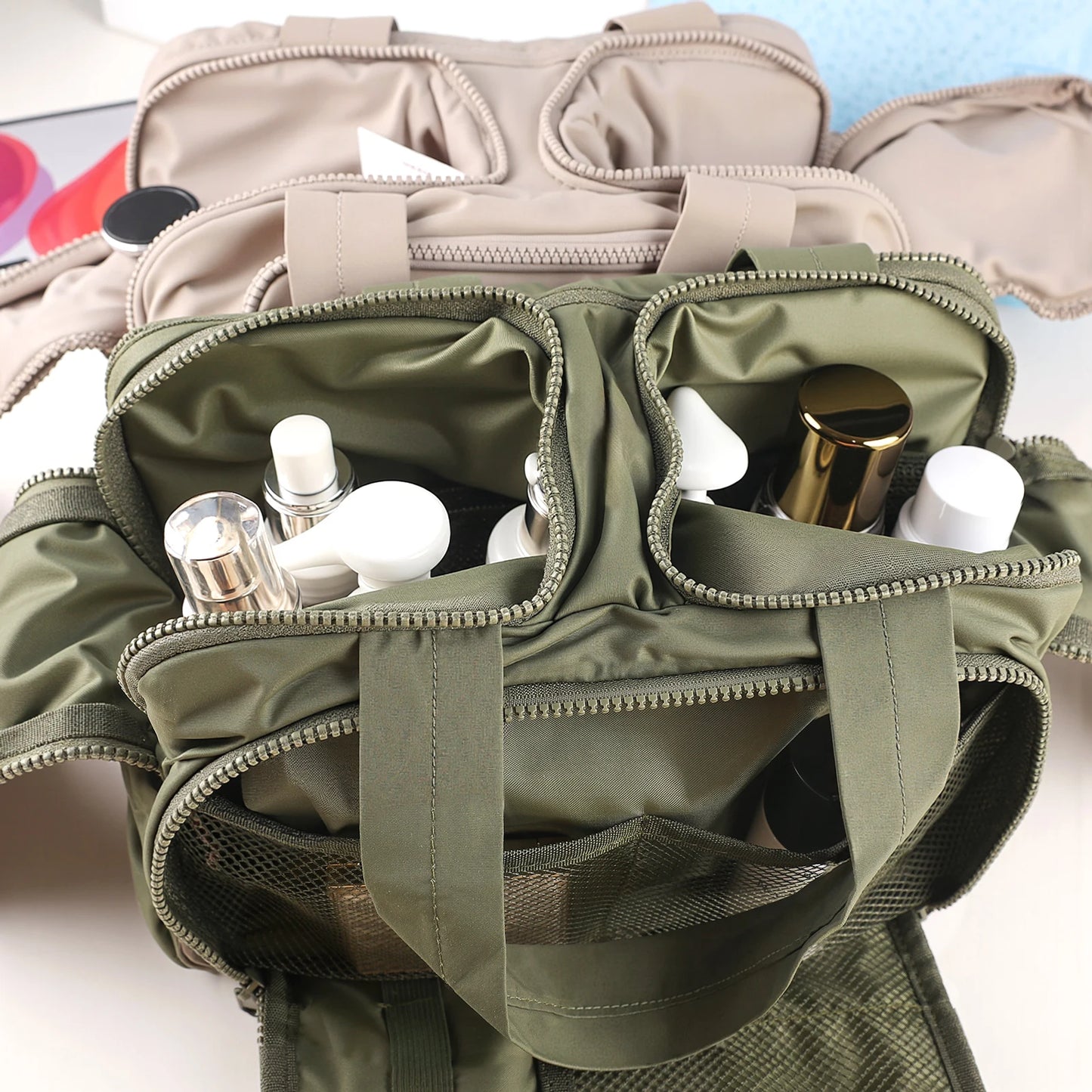 Multi Opening Makeup Bag For Travel And Home Storage