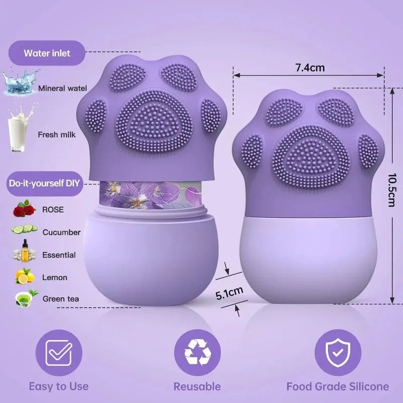 XMSJ Silicone Ice Facial Roller for Face Lifting and Massager