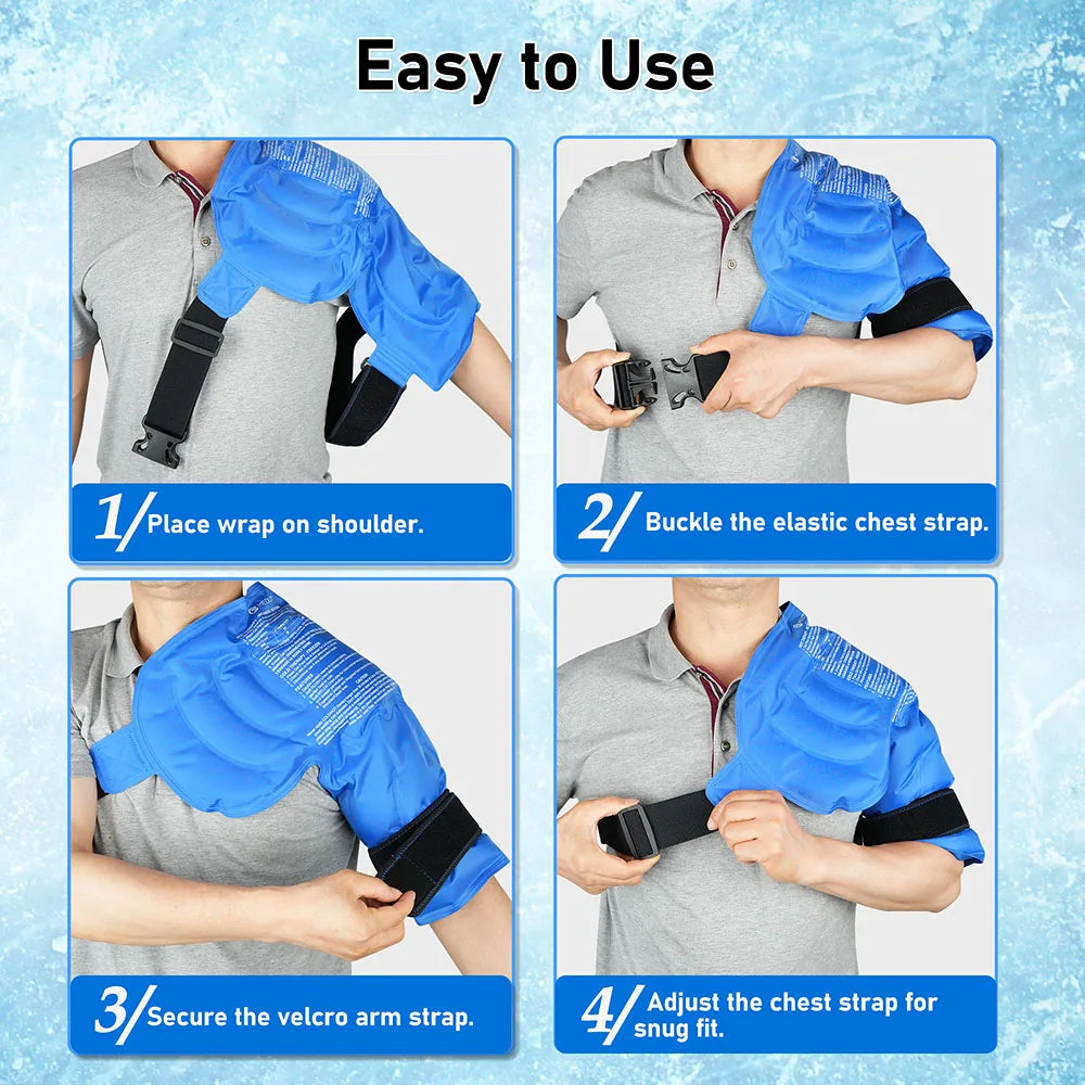 Shoulder Ice Pack Wrap Hot Cold Therapy Brace For Pain