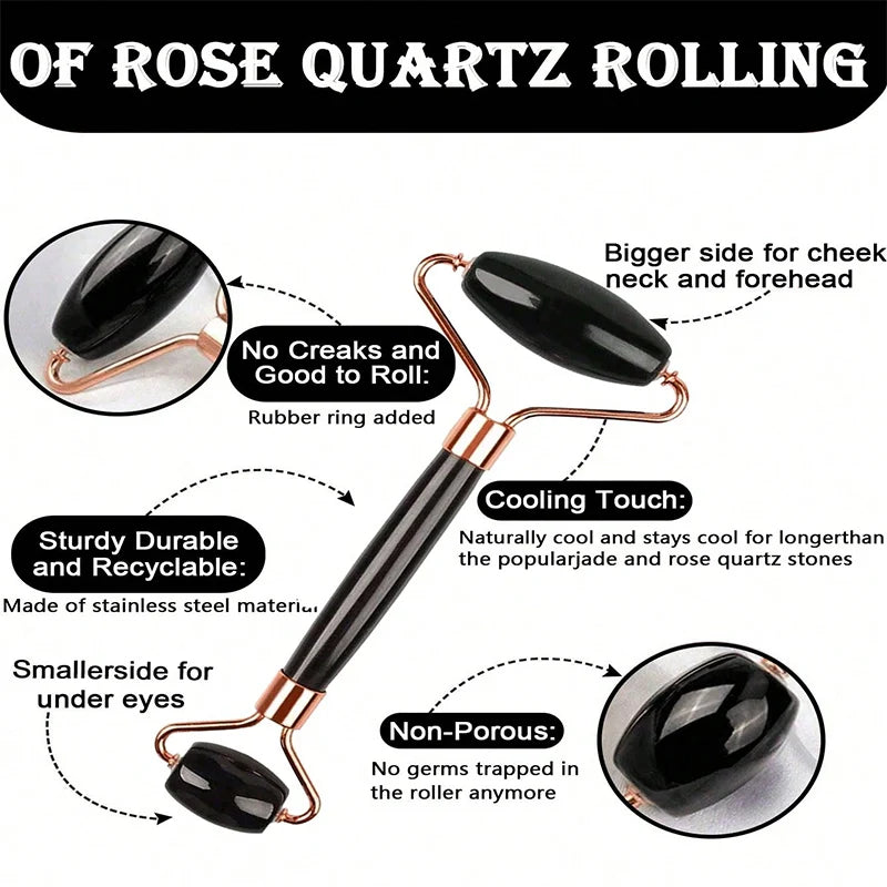 Ice Face Roller Gua Sha Tool Set Portable Facial Massage Skin Care Accessory