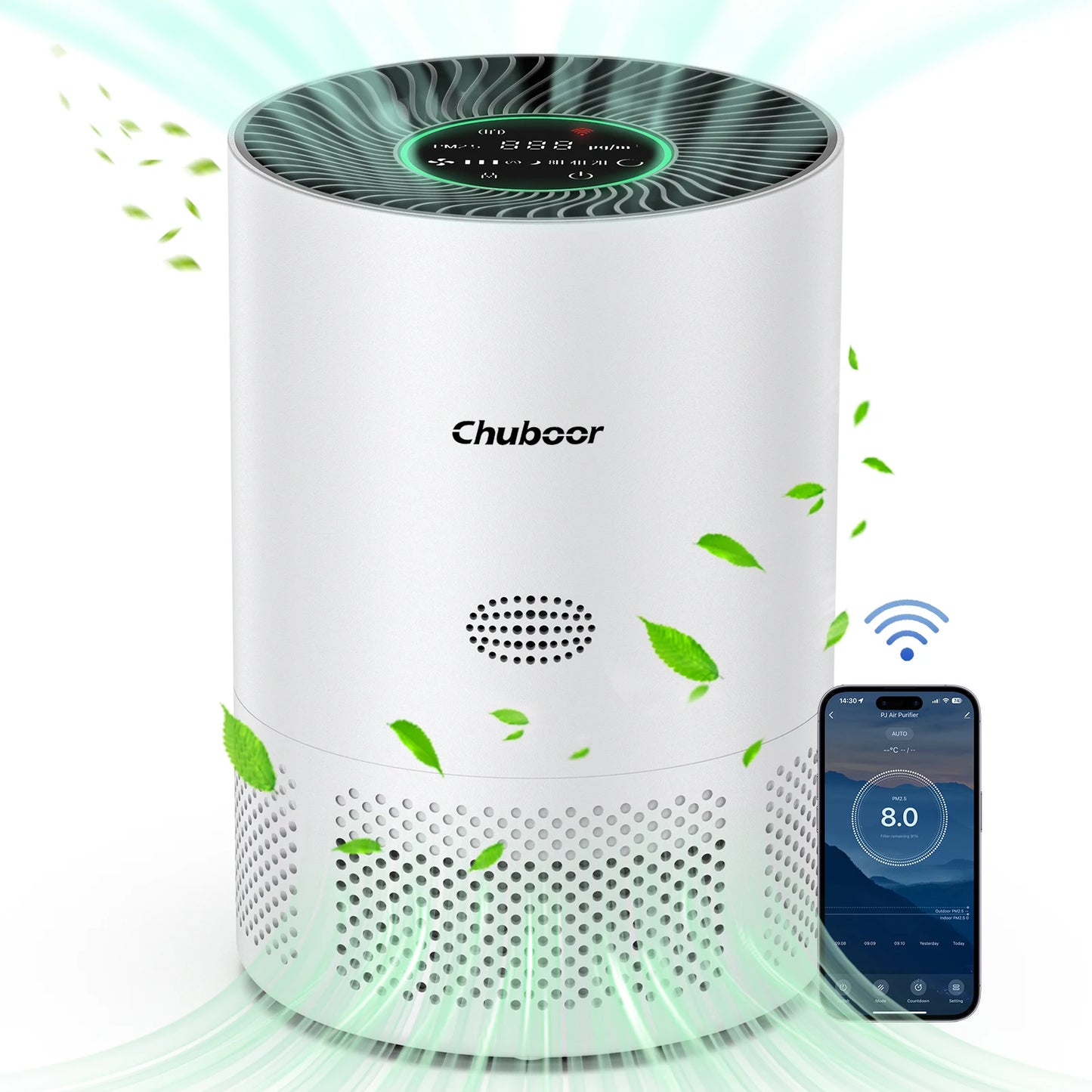 Chuboor H13 True HEPA Air Purifier For Home Dust Odors