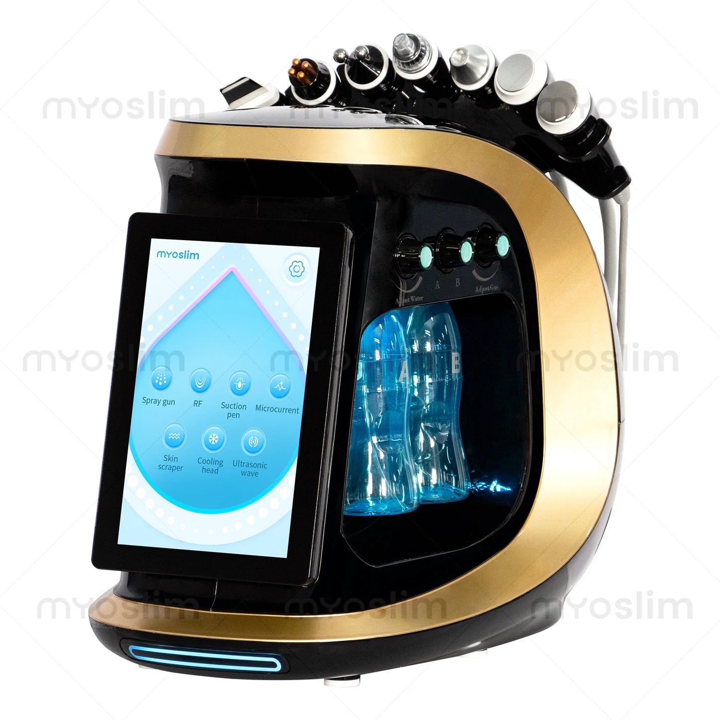 MYOSLIM 7 In 1 Hydra Oxygen Facial Dermabrasion Machine Skin Analyzer