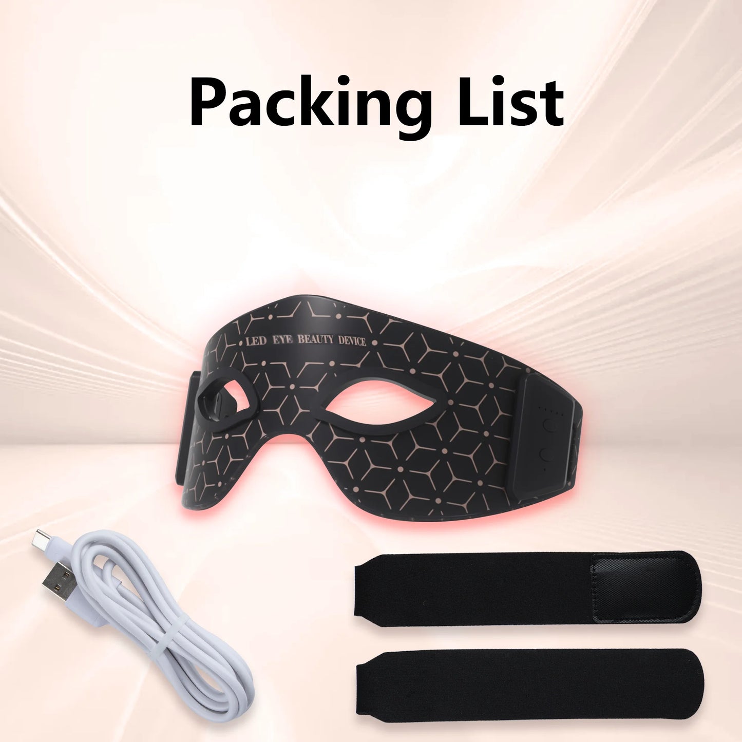 Wireless Red Light Therapy Eye Mask Infrared 5 Modes Rechargeable