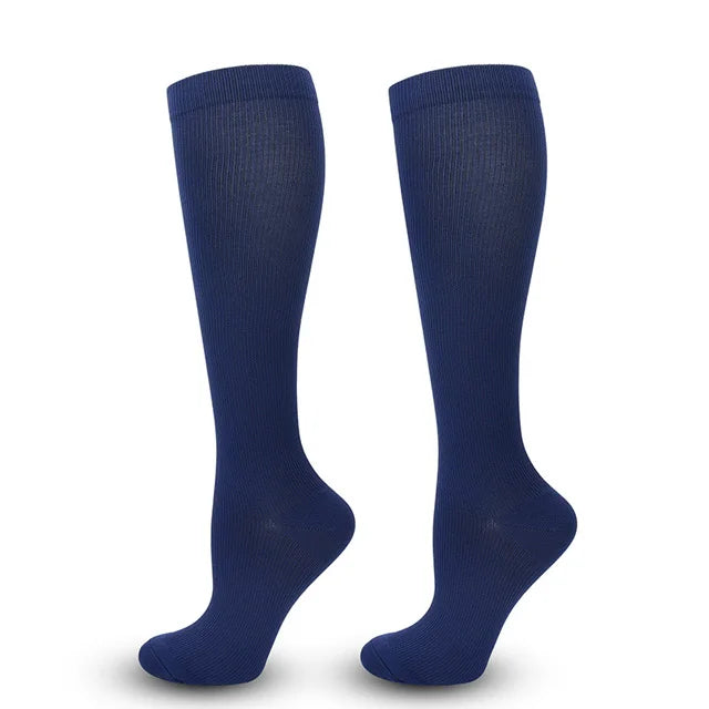 Unisex Compression Socks 15-20 mmHg Knee High For Cycling Running
