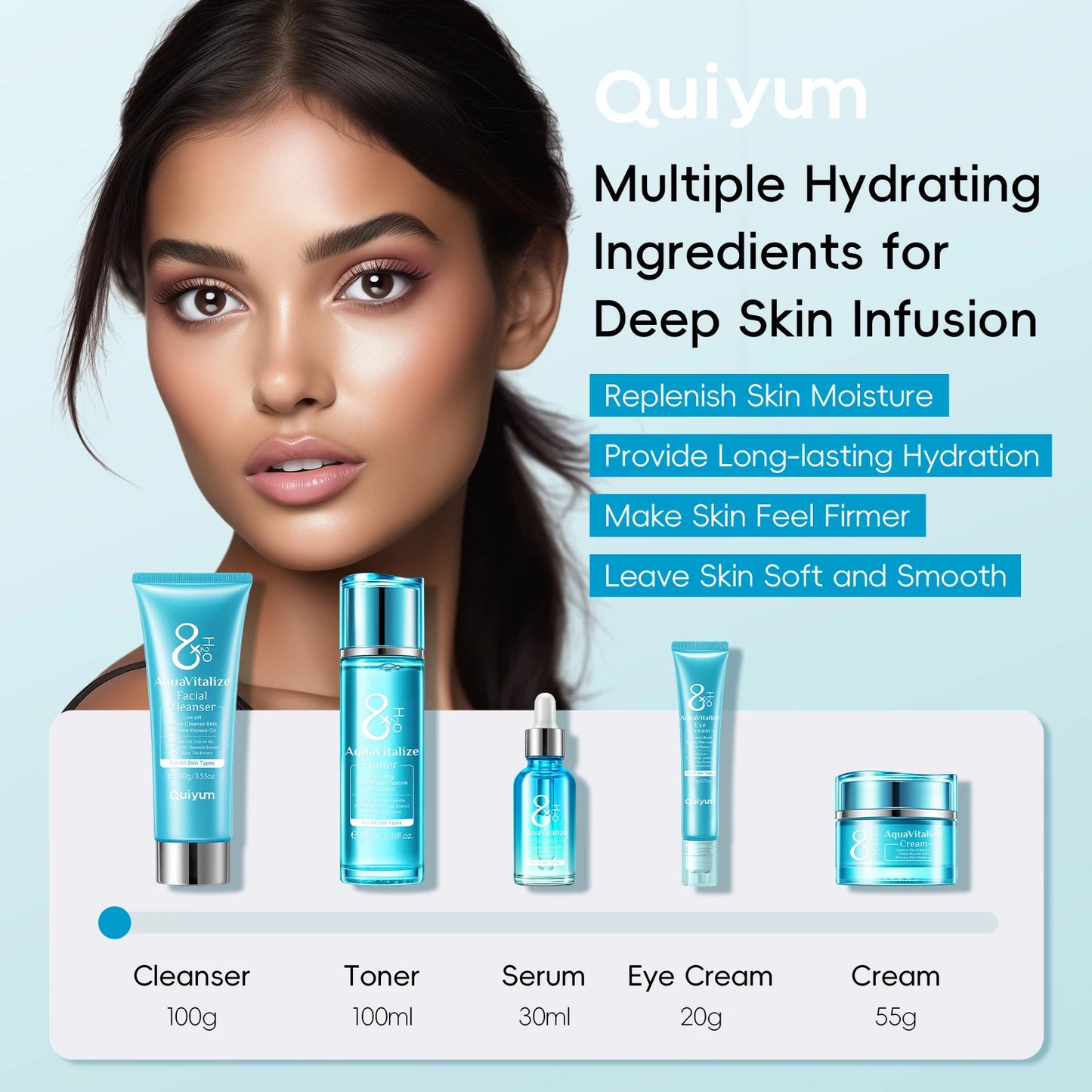 LAIKOU 8X H2O AquaVitalize Skincare Set 5PCS