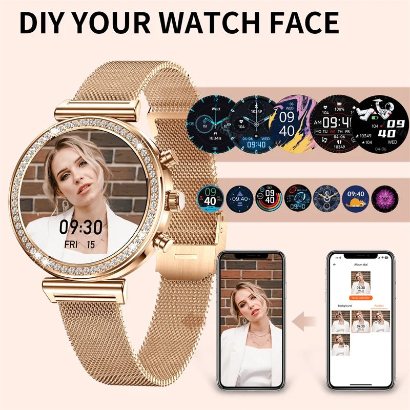 INNOFOVO Ladies Smartwatch With Calls And Messages For Phones