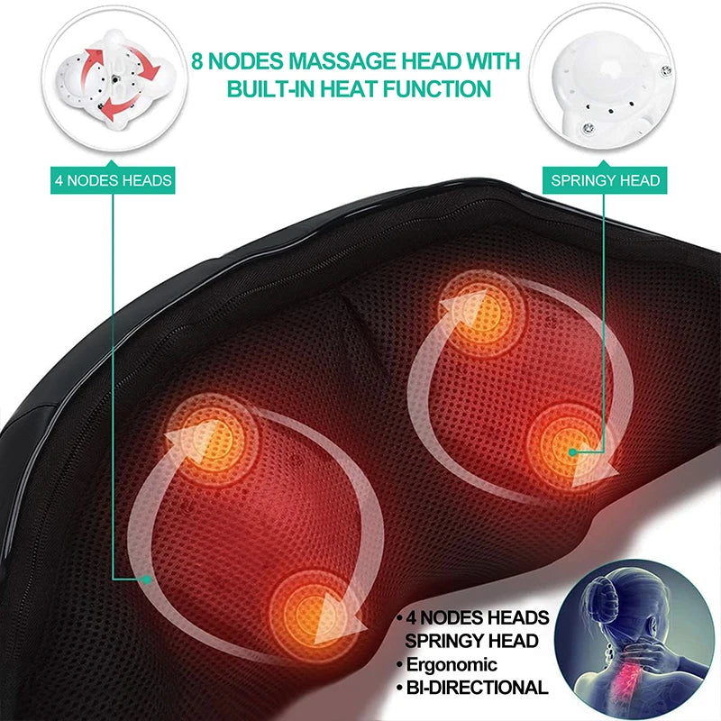 Medcursor Shiatsu Neck And Shoulder Massager With Heated Deep Kneading