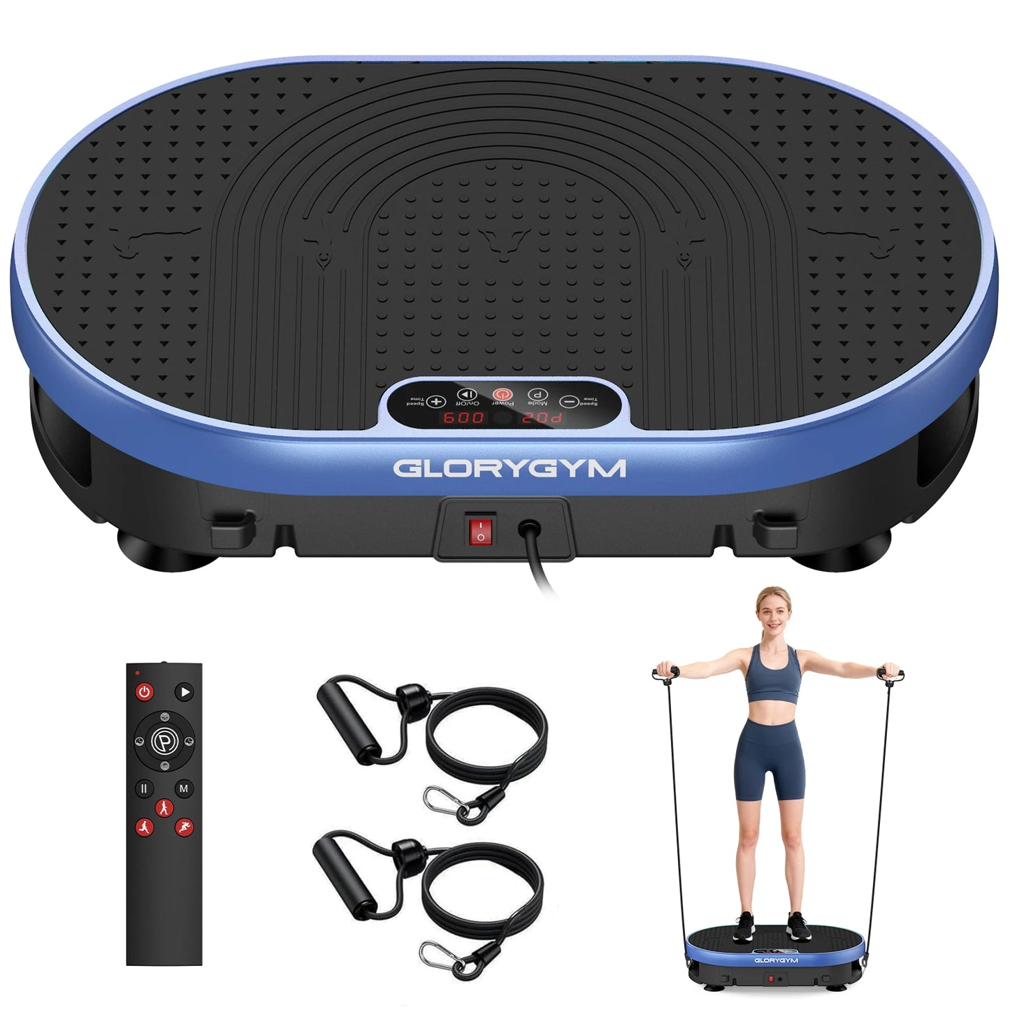 HTM Vibration Exercise Plate With Remote Control 120 Speed Levels