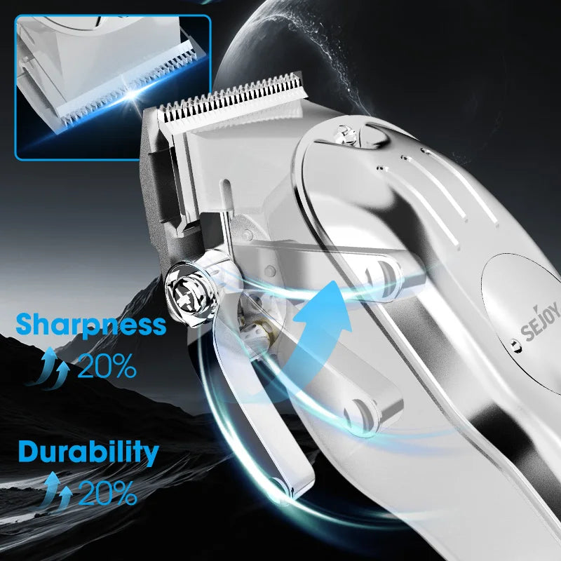 Sejoy Professional Hair Clipper Cordless Trimmer Set For Men Rechargeable
