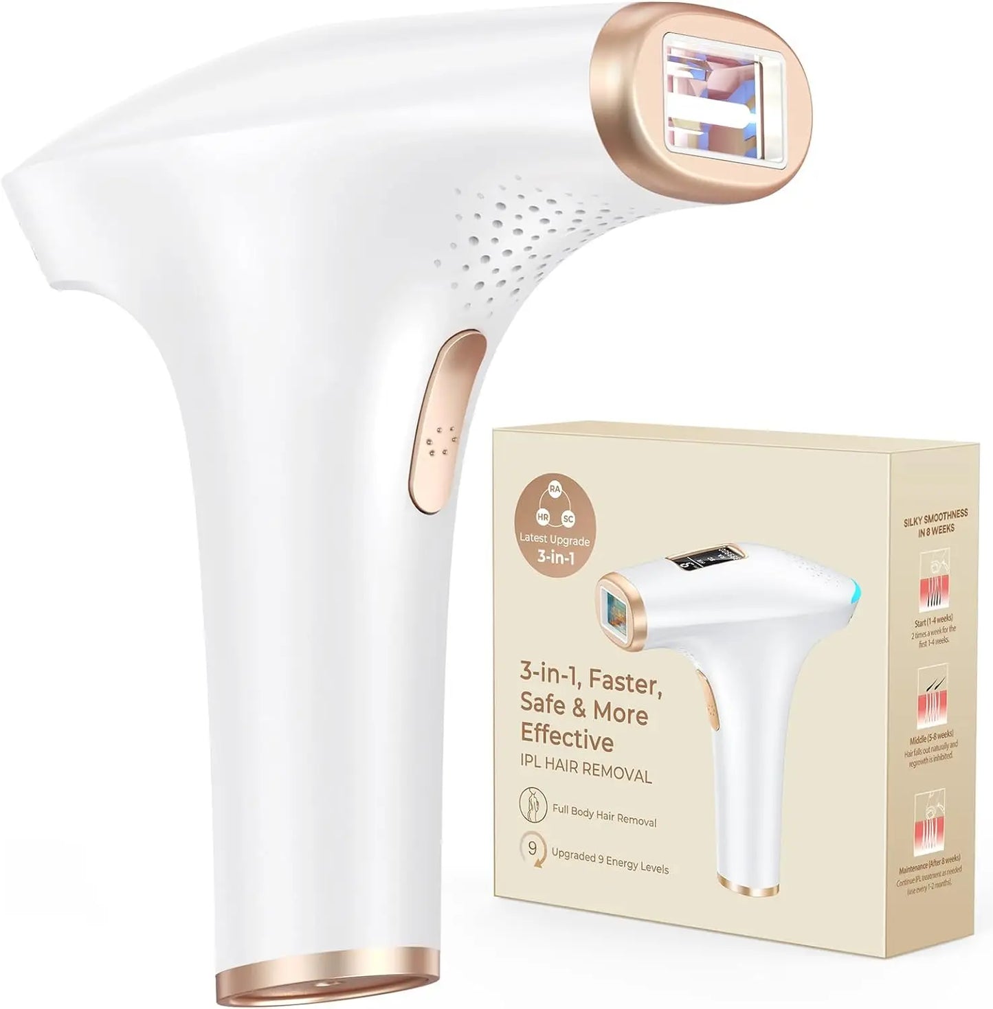 JOOYEE IPL Hair Removal Epilator for Face and Body