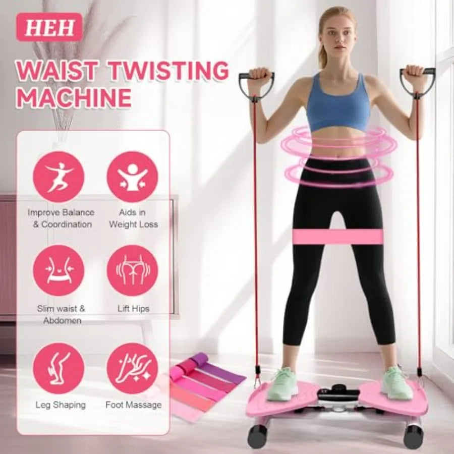 Waist Twister Machine With Digital Display Adjustable Ab Twister Board