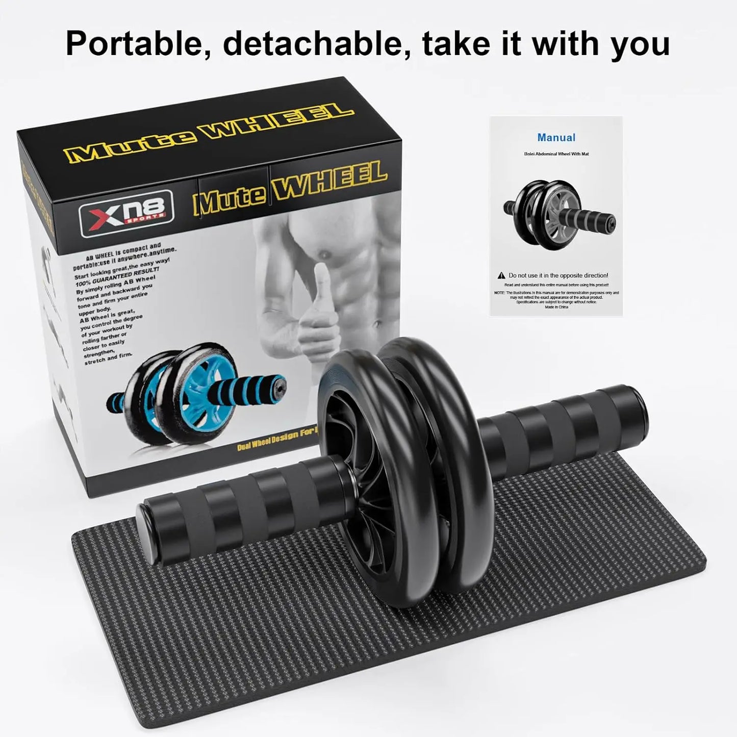 Dual Wheel Ab Roller For Core Strength And Abs Training