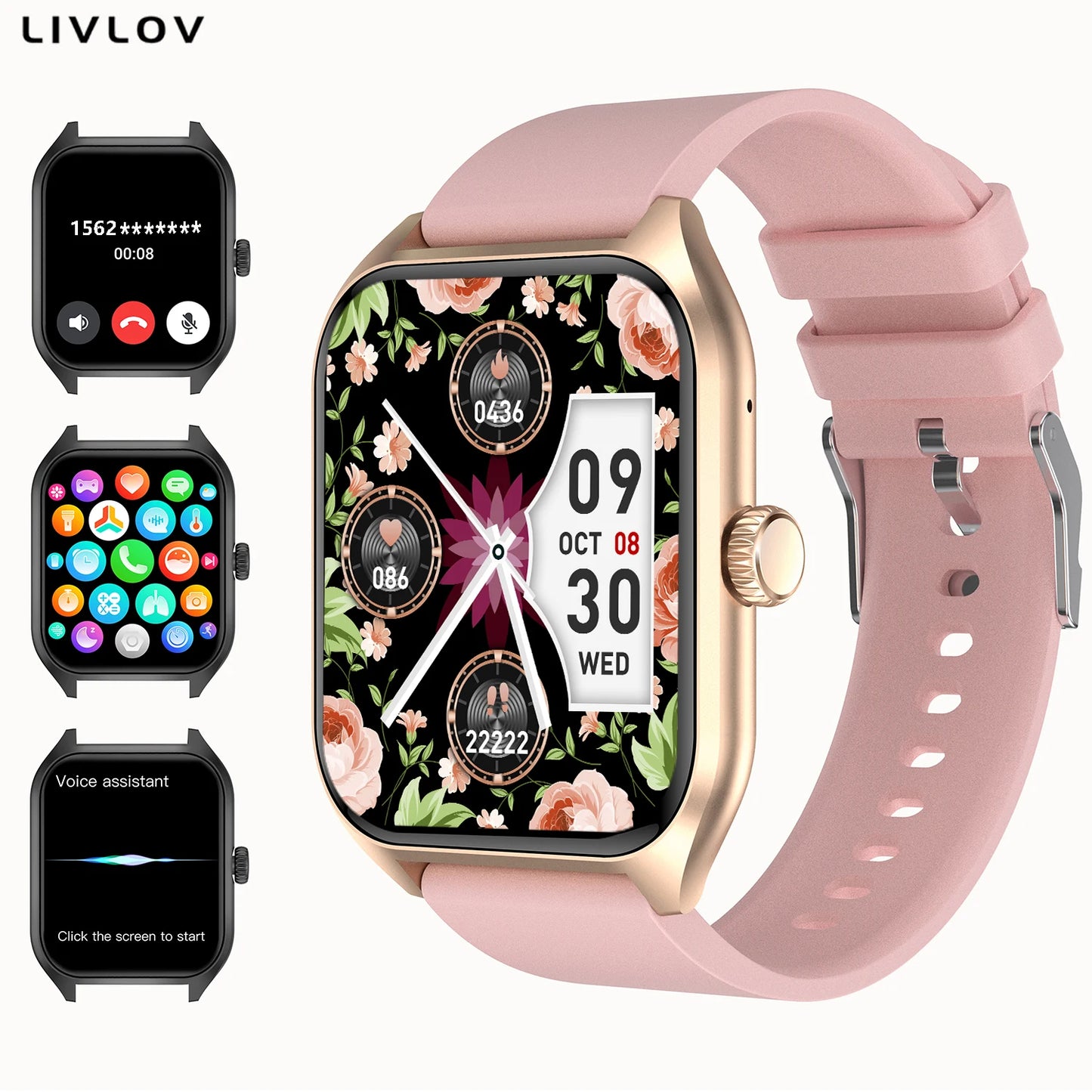 LIVLOVCP AI Voice Assistant Smart Watch For Men And Women