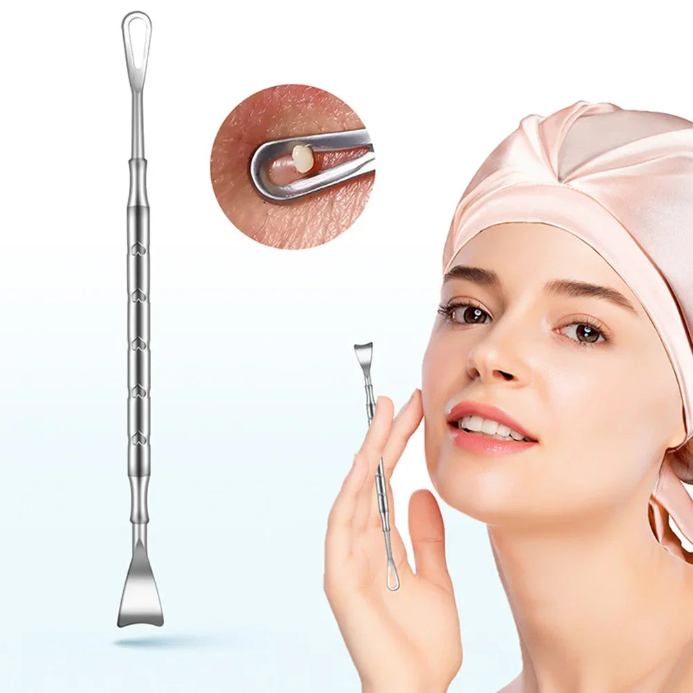 Double Head Stainless Steel Blackhead Remover Blemish Extractor Tool
