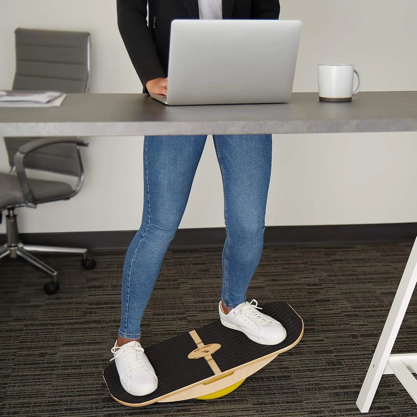YTYIN Balance Surfer Bamboo Balance Board For Office Standing Desks