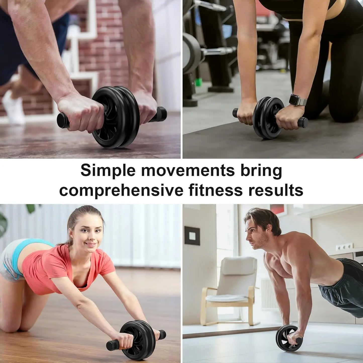 Dual Wheel Ab Roller For Core Strength And Abs Training