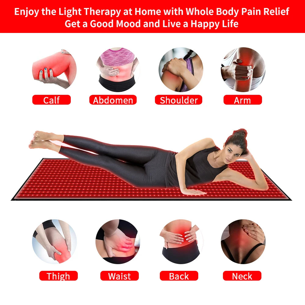 Red Light Therapy Mat Full Body LED Blanket 660nm 850nm